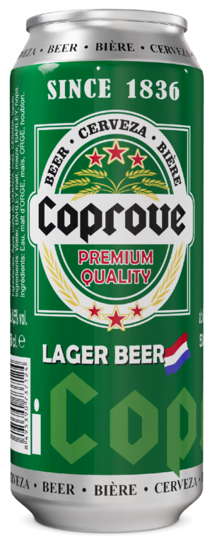Cerveza Coprove 4,5% lager española para exportación