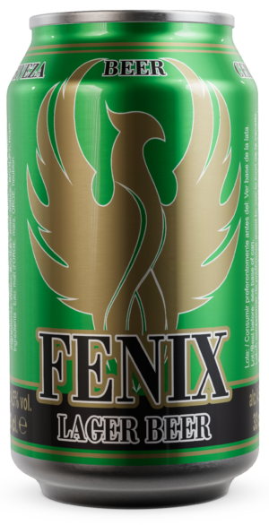 Cerveza Fénix 4,5% lager española para exportación