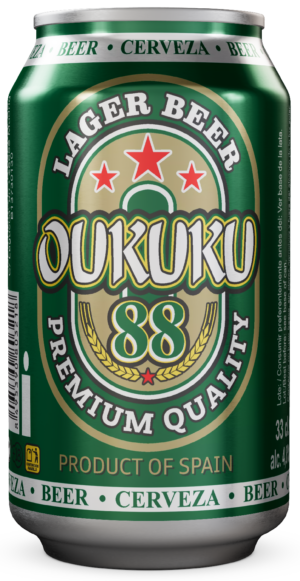 Cerveza Oukuku 4,8% lager española para exportación