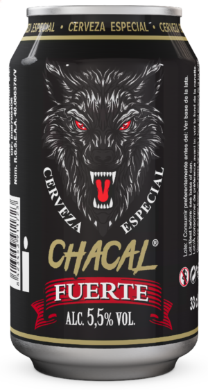 Cerveza Chacal Fuerte lager española para exportación internacional
