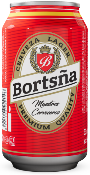 Cerveza Bortsña 5% española para exportación internacional
