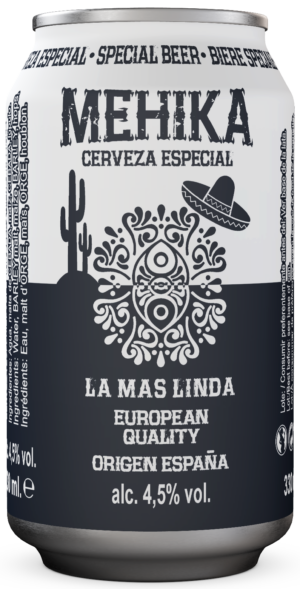 Cerveza Mehika 4,5% doble filtrada española para exportación