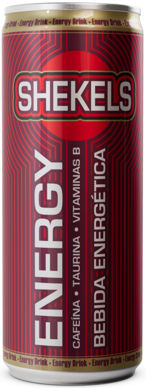 Bebida energética Shekels Energy española al por mayor para exportación.