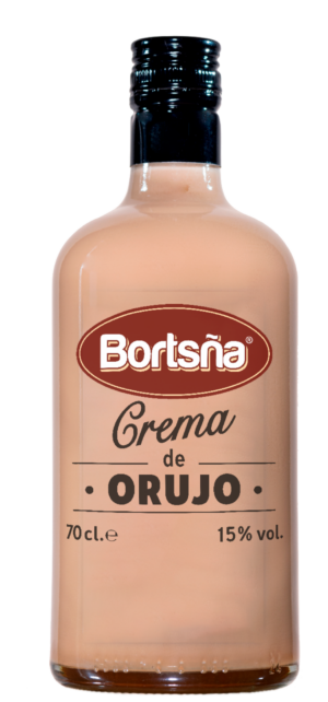 Crema de orujo Bortsña española para exportación