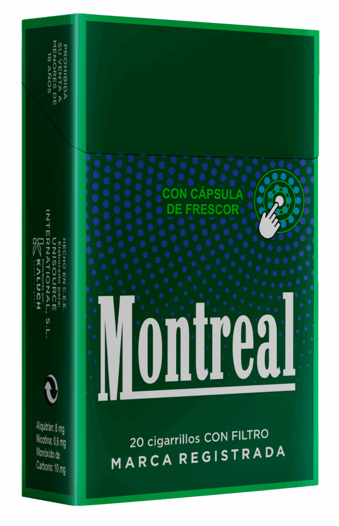 Tabaco Montreal con cápsula de frescor – tabaco español de exportación