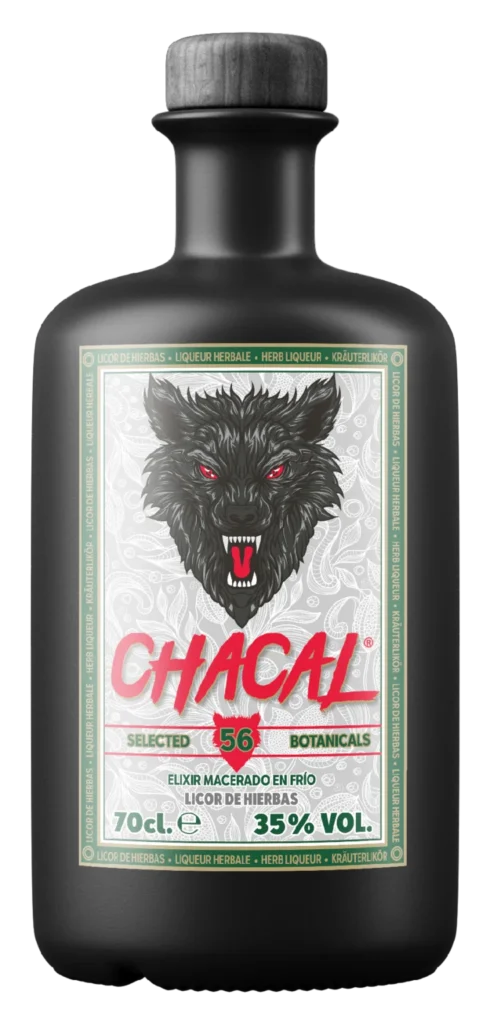 Licor Chacal 56 bebida alcohólica española para exportación internacional